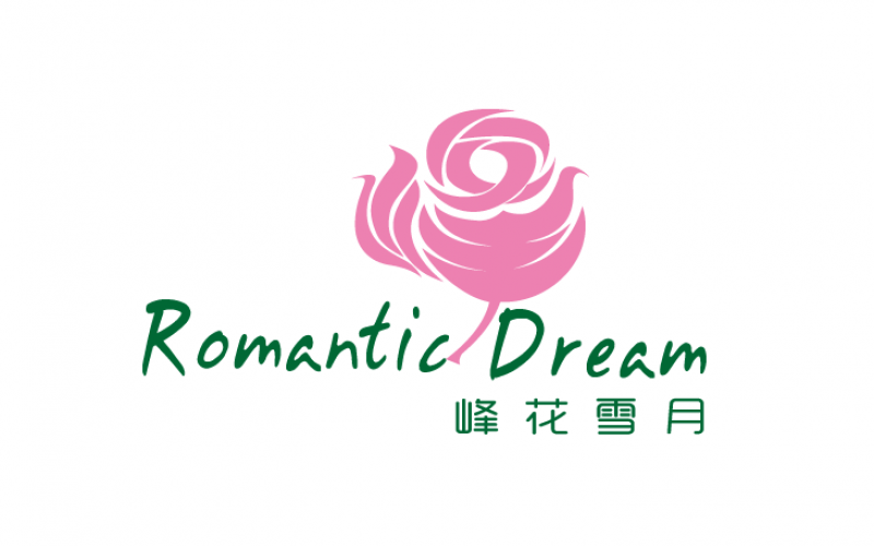 峰花雪月花店標志設計